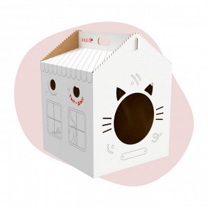 NEW! Картонный домик-раскрашка для кошек 36×36×50 см