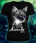Футболки женские SWEETY (Светится в темноте и ультрафиолете)