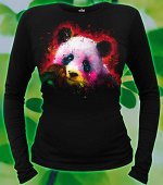 Футболки женские Fluro Panda (Светится в ультрафиолете)