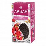 Чай Акбар Роза,Цитрус,Малина черный 25пак х 1,5гр
