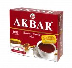 Чай Акбар черн 100пак х 2гр с/я (красн/бел) к/к влож-ть