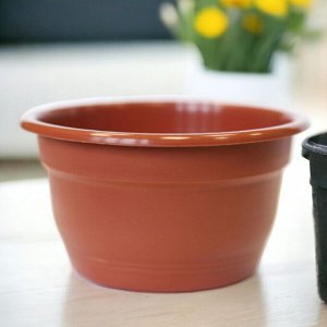 Новый бренд Цветочный горшок &quot;Флора&quot;, объем 0,15 л, без поддона, цвет терракотовый