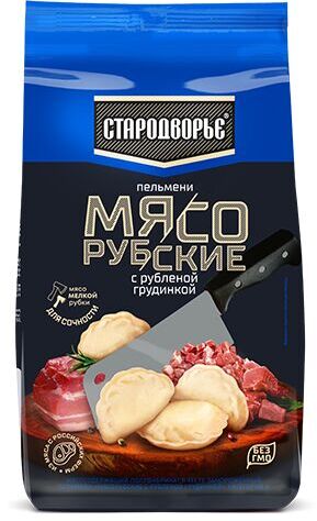Пельмени, Мясорубские с рубленой грудинкой, Стародворье, Поком, 700 г, (8)
