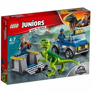 LEGO (Лего) Игрушка Джуниорс Jurassic World Грузовик спасателей для перевозки раптора 26*19*4 см