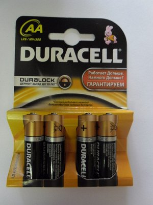 Эн74 --Батарейки Duracell AA LR6-4BL Basic  (4 шт)