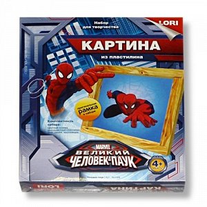 204525--Картина из пластилина Марвел. Человек-паук кор