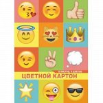 Картон 8 л. 8 цв. А4  Смайлы