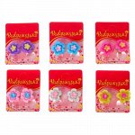 985462--Клипсы детские &quot;Выбражулька&quot;  цветок двойной, цвет микс, пакет. 1 см * 1 см * 1 см