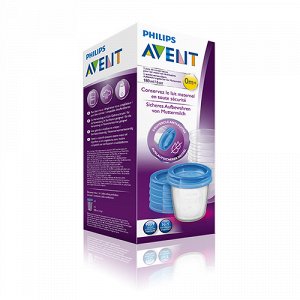 Контейнеры с крышками для хранения питания 5 шт*180 мл. Philips Avent