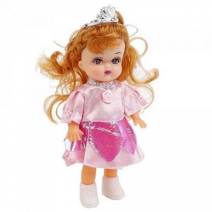Кукла "Настенька" 16,5 см. с нарис. глазками , в платье