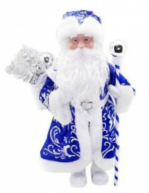 Ди9783 972426--Кукла Дед Мороз 43 см под елку , синий*