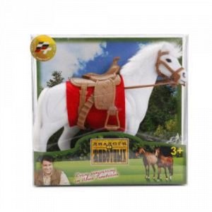 167893--Лошадь "Играем Вместе" флок. с аксесс., 14 см., пласт., коробка