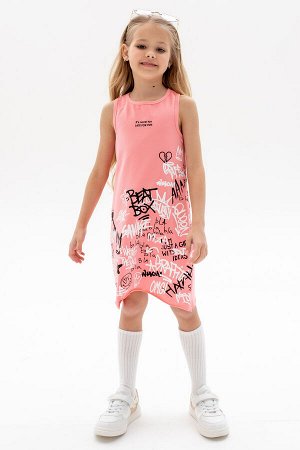Платье Цвет: розовый

Сарафан А-силуэта из мягкого эластичного трикотажа с
бархатистой поверхностью (кулирка с лайкрой Пенье). Имеет
открытую спинку и необработанный низ. Оформлен авторскими принтам