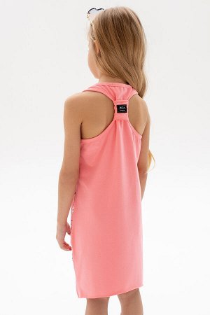 Платье Цвет: розовый

Сарафан А-силуэта из мягкого эластичного трикотажа с
бархатистой поверхностью (кулирка с лайкрой Пенье). Имеет
открытую спинку и необработанный низ. Оформлен авторскими принтам