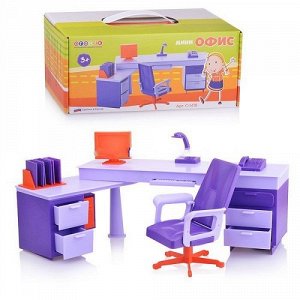 Мебель для куклы Мини офис кор. 31,5*13*9 см  тм.Огонек
