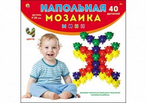 Мозаика напольная мини, 40 дет., 28*27,5*5см., кор.