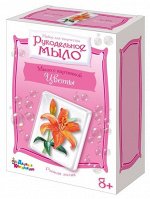 Набор для изготовления мыла. Рукодельное мыло с картинкой &quot;Рыжая лилия&quot; 17*12см