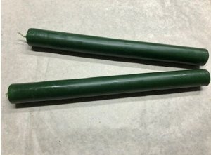 Свечи восковые дьяконские Зелёные 2/200, 40*4,2 см