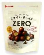 LOTTE ZERO Crunchy Chocolate Ball Хрустящие шарики без сахара 34 гр.,