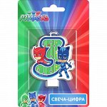 Свеча цифра &quot;3&quot; Герои в масках, 8см