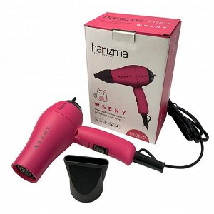 Harizma Профессиональный фен для волос складной / Weeny h10217, 1000 Вт, розовый