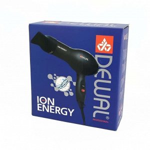 Dewal Профессиональный фен для волос / ION Energy 03-8800 Black, черный, 2000 Вт