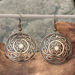 Серьги-амулет &quot;Солнцеворот&quot;, латунь