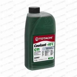 Антифриз Totachi Niro Coolant Green, G11, зелёный, -40°C, 1кг, арт. 43201