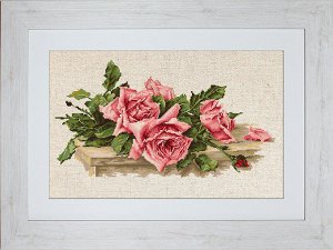 Наборы для вышивания LUCA-S арт. BI22400 Розовые розы 32х17 см