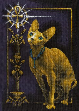 Набор для вышивания PANNA 'Золотая серия' арт. К-0897 Египетская кошка 23х35 см