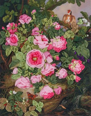 Набор для вышивания PANNA 'Живая картина' арт. ЖК-2034 Розы королевы Виктории 25х19,5 см