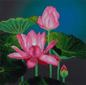 Набор для вышивания PANNA арт. БН-5005 Розовый лотос 27х27 см