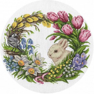 Набор для вышивания PANNA арт. ПС-1787 Весенний венок 28х28 см