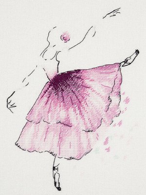 Набор для вышивания PANNA арт. Ц-1886 Балерина. Анемон 20х23 см