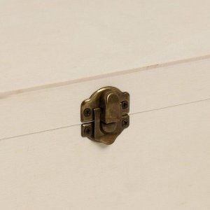 Шкатулка дерево под роспись "Прямоугольная" замок пряжка 26,5х16,5х11 см