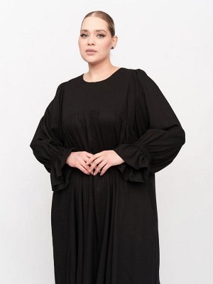 Платье с фантазийными рукавами PP29848BLK01