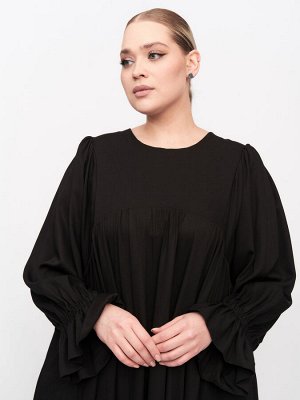 Платье с фантазийными рукавами PP29848BLK01