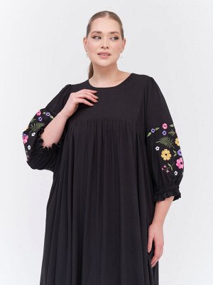 Платье с вышивкой PP29904BLK01