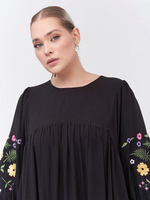 Платье с вышивкой PP29904BLK01