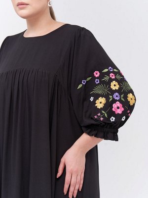 Платье с вышивкой PP29904BLK01