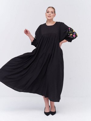 Платье с вышивкой PP29904BLK01