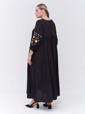 Платье с вышивкой PP29904BLK01