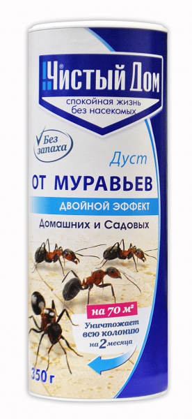 Чистый Дом Дуст от муравьев 350 гр туба (1/12) Грин Бэлт/ 02-523