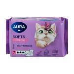 Аура Женские гигиенические прокладки &quot;Soft&amp;comfort super&quot; ультратонкие 7 шт