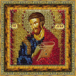 Рисунок на ткани ВЫШИВАЛЬНАЯ МОЗАИКА арт. 4132 Икона Св.Апостол и Евангелист Лука 6,5х6,5 см