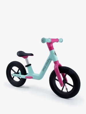 Двухколесный беговел Amarobaby Splash, бирюзовый/розовый