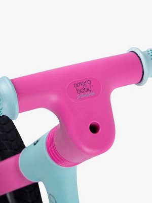 Двухколесный беговел Amarobaby Splash, бирюзовый/розовый