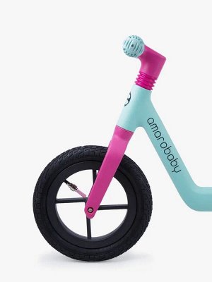 Двухколесный беговел Amarobaby Splash, бирюзовый/розовый
