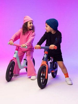 Двухколесный беговел Amarobaby Splash, бирюзовый/розовый