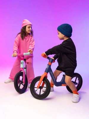 Двухколесный беговел Amarobaby Splash, бирюзовый/розовый